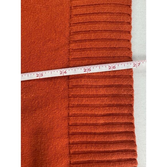 Lauren RL Womens 2X Orange Sweater Funnel Neck Button Cozy Autumn Classic Preppy - Picture 13 of 13